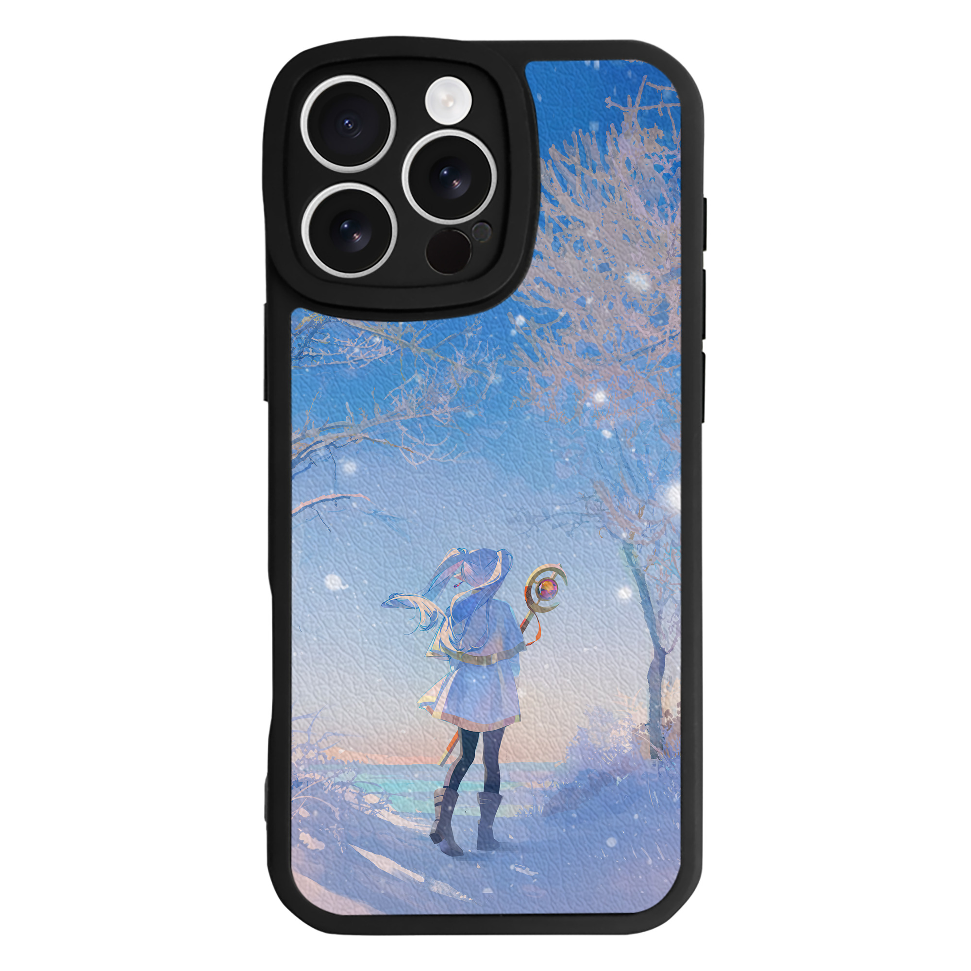 （画像用） 葬送のフリーレン Frieren 【iPhone 16シリーズ対応】シリコンスマホケース（レザー調） 材質：シリコン